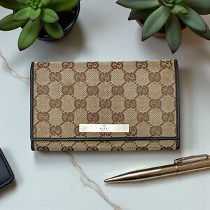 Vintage GUCCI Canvas Continental Wallet